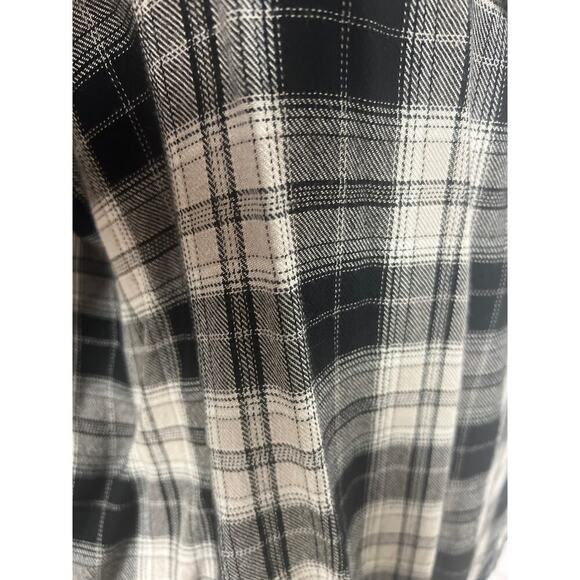 Venus Black and White Plaid Top With Peep Hole Shoulders - Picture 6 of 6